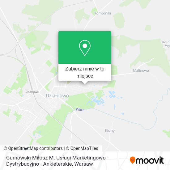 Mapa Gumowski Miłosz M. Usługi Marketingowo - Dystrybucyjno - Ankieterskie