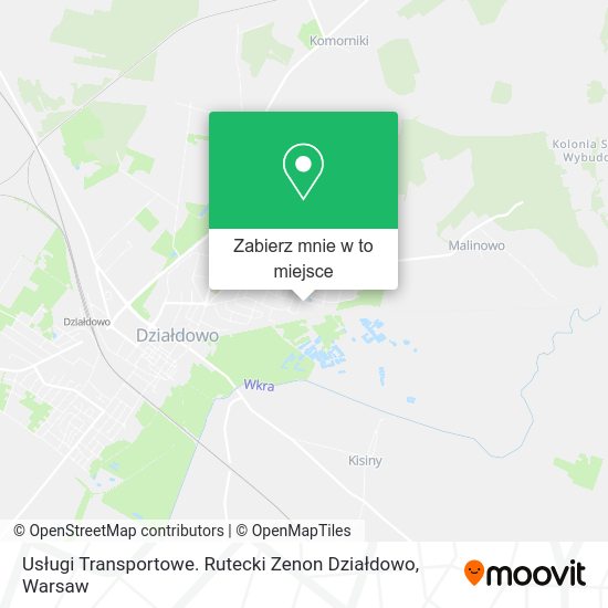 Mapa Usługi Transportowe. Rutecki Zenon Działdowo