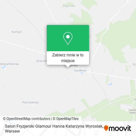 Mapa Salon Fryzjerski Glamour Hanna Katarzyna Wyroslak