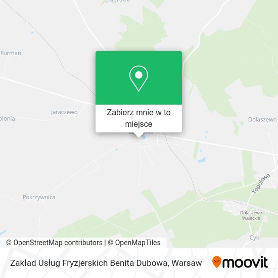 Mapa Zakład Usług Fryzjerskich Benita Dubowa