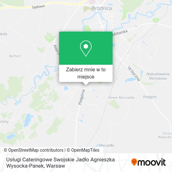 Mapa Usługi Cateringowe Swojskie Jadło Agnieszka Wysocka-Panek