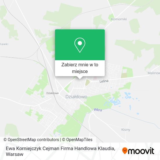 Mapa Ewa Korniejczyk Cejman Firma Handlowa Klaudia