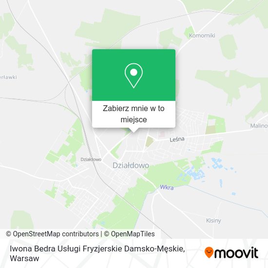 Mapa Iwona Bedra Usługi Fryzjerskie Damsko-Męskie