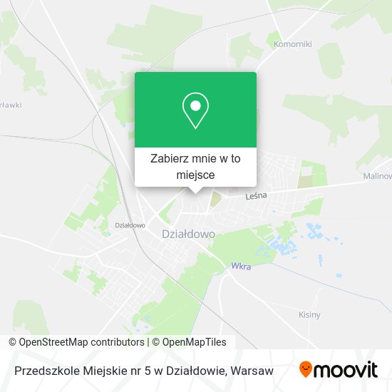 Mapa Przedszkole Miejskie nr 5 w Działdowie