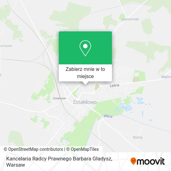 Mapa Kancelaria Radcy Prawnego Barbara Gładysz