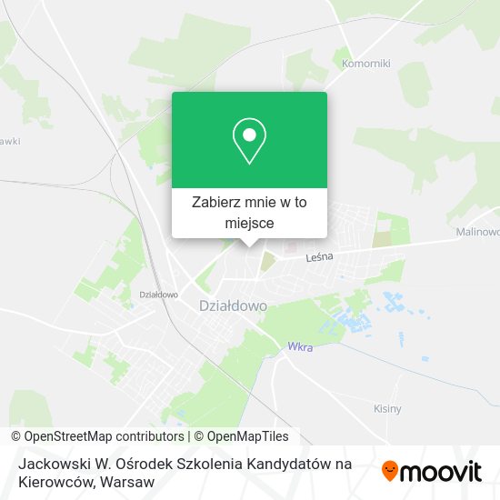 Mapa Jackowski W. Ośrodek Szkolenia Kandydatów na Kierowców