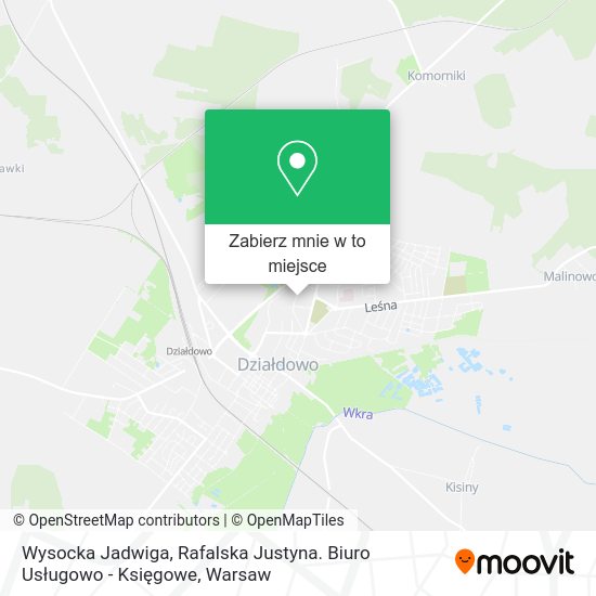 Mapa Wysocka Jadwiga, Rafalska Justyna. Biuro Usługowo - Księgowe