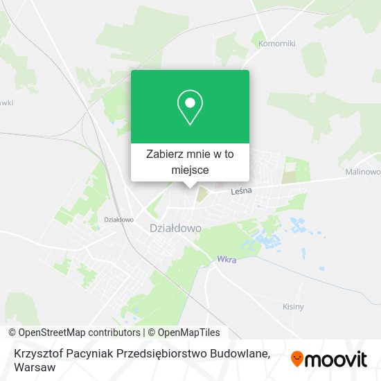 Mapa Krzysztof Pacyniak Przedsiębiorstwo Budowlane