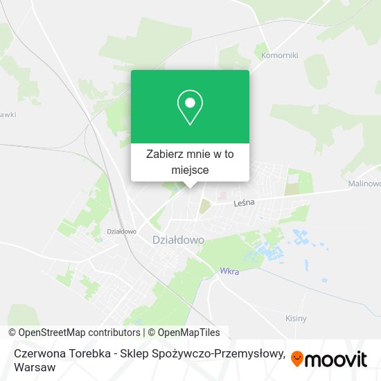 Mapa Czerwona Torebka - Sklep Spożywczo-Przemysłowy