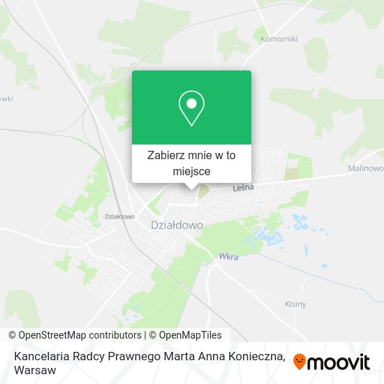 Mapa Kancelaria Radcy Prawnego Marta Anna Konieczna