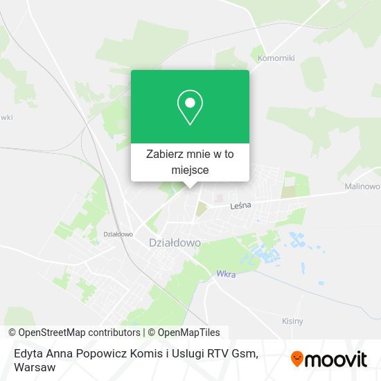 Mapa Edyta Anna Popowicz Komis i Uslugi RTV Gsm