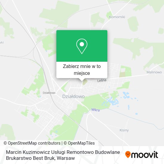 Mapa Marcin Kuzimowicz Usługi Remontowo Budowlane Brukarstwo Best Bruk