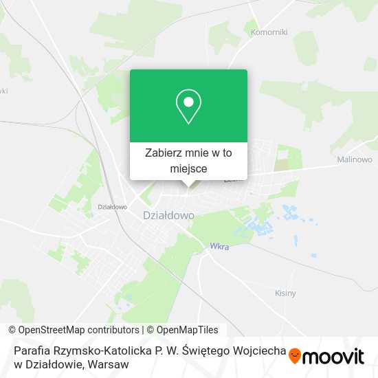 Mapa Parafia Rzymsko-Katolicka P. W. Świętego Wojciecha w Działdowie