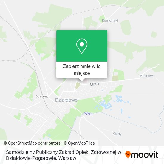 Mapa Samodzielny Publiczny Zakład Opieki Zdrowotnej w Działdowie-Pogotowie