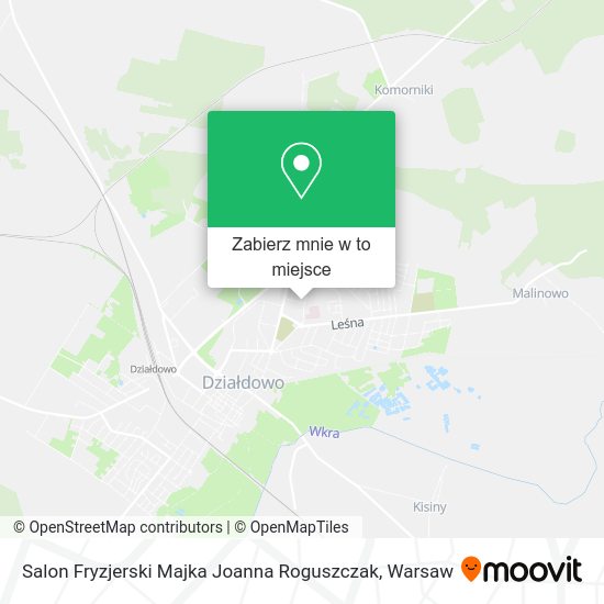 Mapa Salon Fryzjerski Majka Joanna Roguszczak