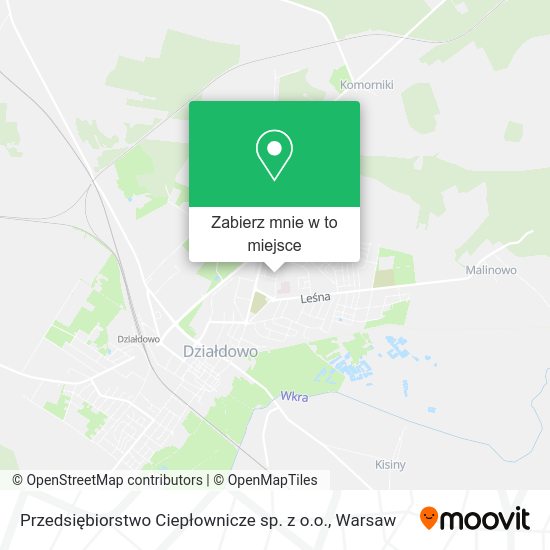 Mapa Przedsiębiorstwo Ciepłownicze sp. z o.o.