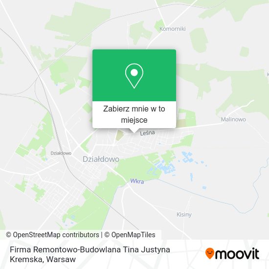 Mapa Firma Remontowo-Budowlana Tina Justyna Kremska