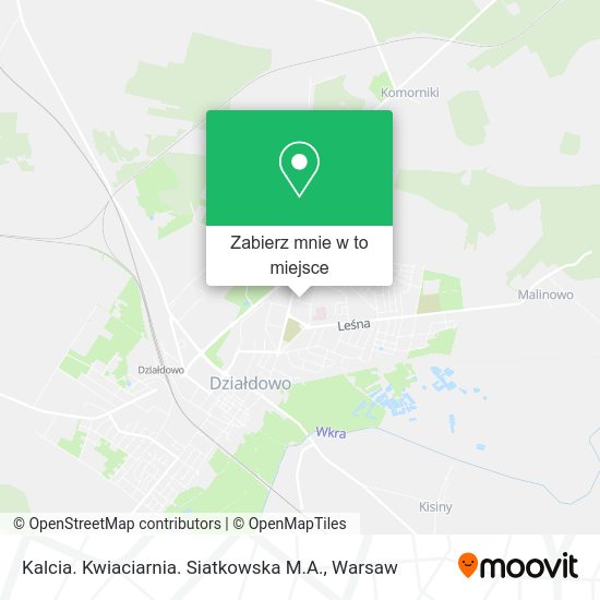 Mapa Kalcia. Kwiaciarnia. Siatkowska M.A.