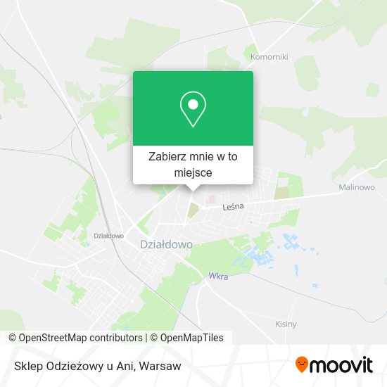 Mapa Sklep Odzieżowy u Ani