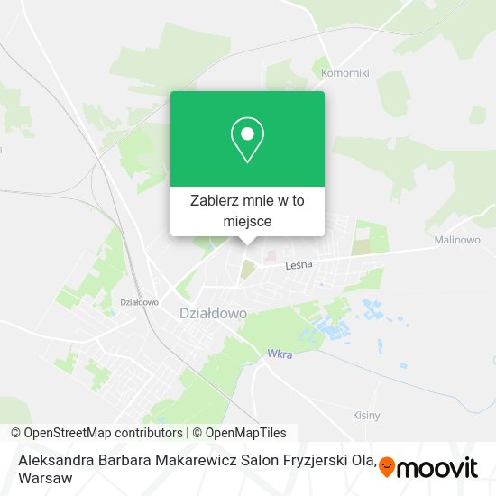 Mapa Aleksandra Barbara Makarewicz Salon Fryzjerski Ola