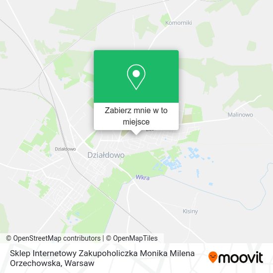 Mapa Sklep Internetowy Zakupoholiczka Monika Milena Orzechowska