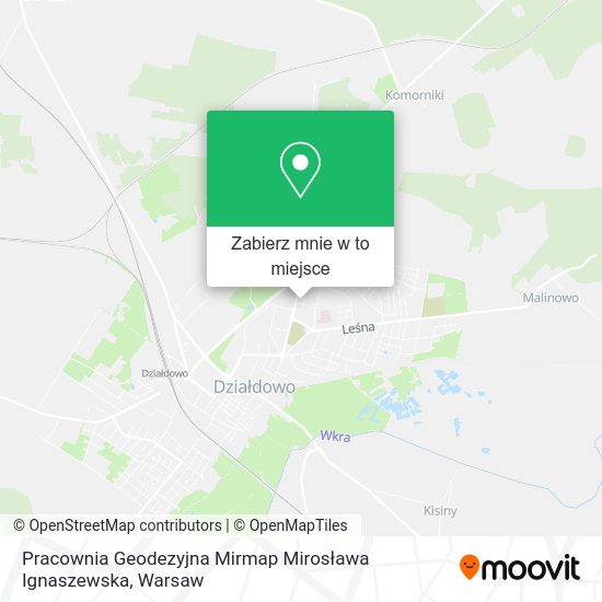 Mapa Pracownia Geodezyjna Mirmap Mirosława Ignaszewska