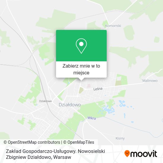 Mapa Zakład Gospodarczo-Usługowy. Nowosielski Zbigniew Działdowo