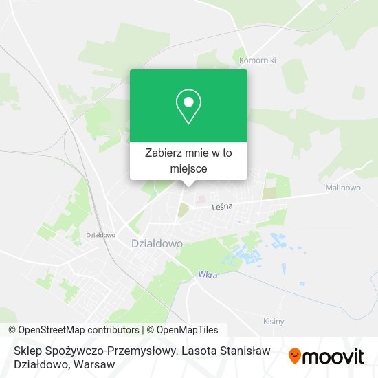 Mapa Sklep Spożywczo-Przemysłowy. Lasota Stanisław Działdowo