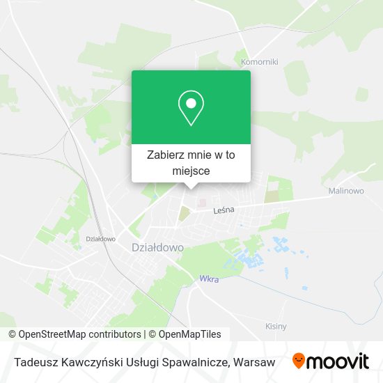 Mapa Tadeusz Kawczyński Usługi Spawalnicze