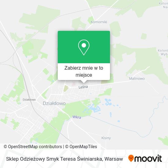 Mapa Sklep Odzieżowy Smyk Teresa Świniarska