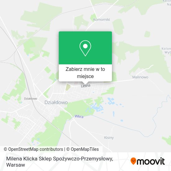 Mapa Milena Klicka Sklep Spożywczo-Przemysłowy