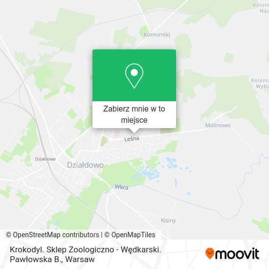 Mapa Krokodyl. Sklep Zoologiczno - Wędkarski. Pawłowska B.