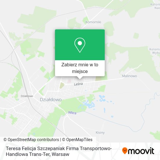 Mapa Teresa Felicja Szczepaniak Firma Transportowo-Handlowa Trans-Ter