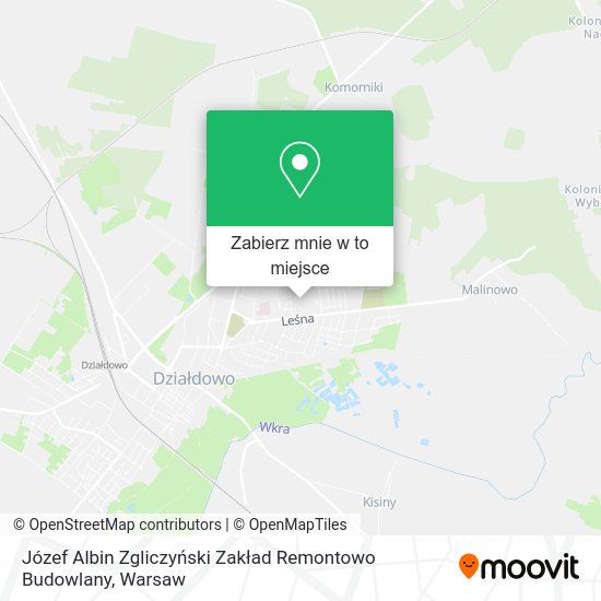 Mapa Józef Albin Zgliczyński Zakład Remontowo Budowlany