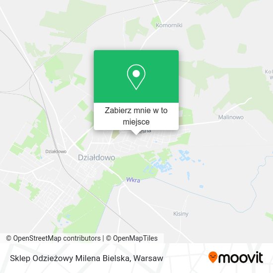 Mapa Sklep Odzieżowy Milena Bielska