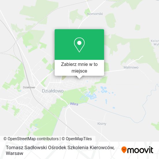 Mapa Tomasz Sadłowski Ośrodek Szkolenia Kierowców