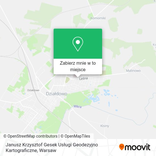 Mapa Janusz Krzysztof Gesek Usługi Geodezyjno Kartograficzne