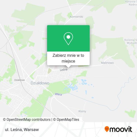 Mapa ul. Leśna