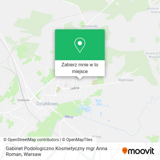 Mapa Gabinet Podologiczno Kosmetyczny mgr Anna Roman