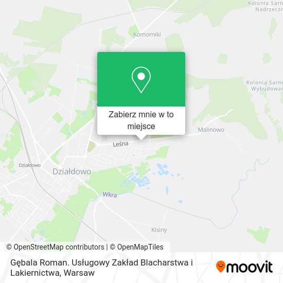 Mapa Gębala Roman. Usługowy Zakład Blacharstwa i Lakiernictwa