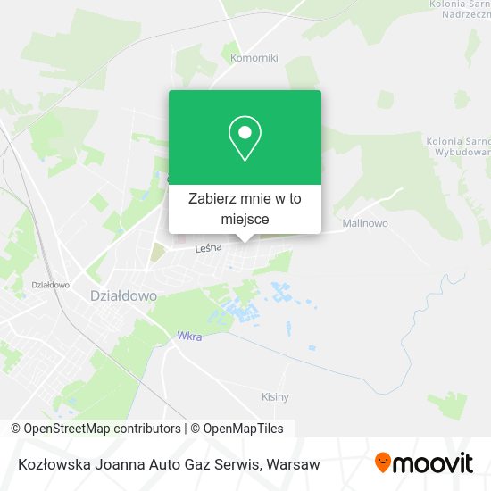 Mapa Kozłowska Joanna Auto Gaz Serwis