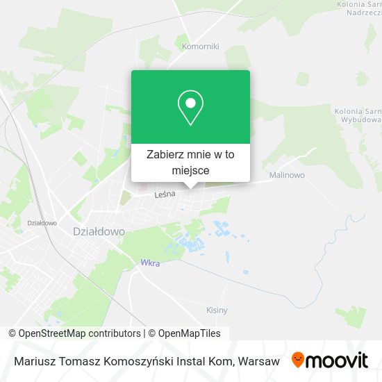 Mapa Mariusz Tomasz Komoszyński Instal Kom