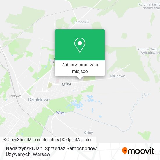 Mapa Nadarzyński Jan. Sprzedaż Samochodów Używanych