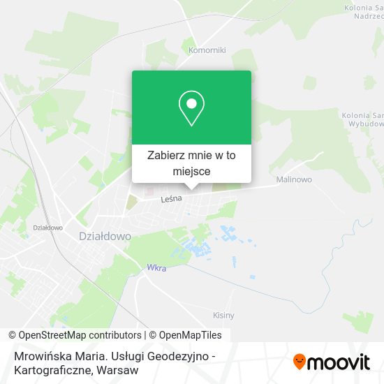 Mapa Mrowińska Maria. Usługi Geodezyjno - Kartograficzne