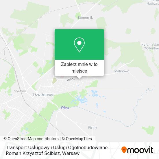 Mapa Transport Usługowy i Usługi Ogólnobudowlane Roman Krzysztof Ścibisz