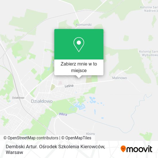 Mapa Dembski Artur. Ośrodek Szkolenia Kierowców