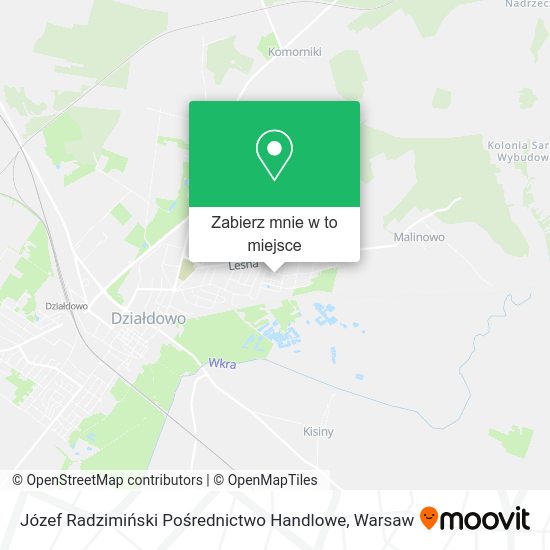 Mapa Józef Radzimiński Pośrednictwo Handlowe