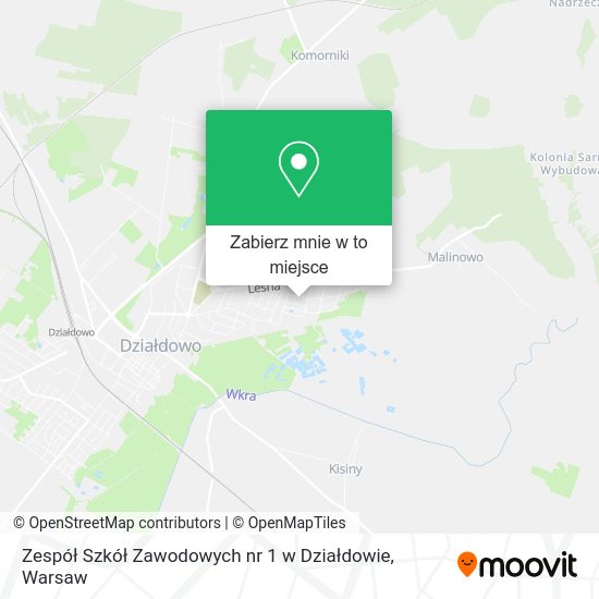 Mapa Zespół Szkół Zawodowych nr 1 w Działdowie