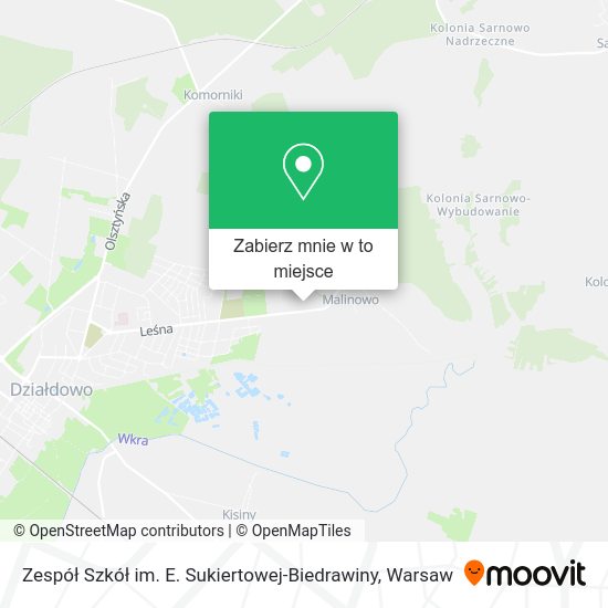 Mapa Zespół Szkół im. E. Sukiertowej-Biedrawiny