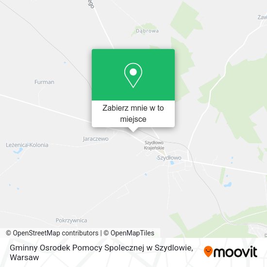 Mapa Gminny Osrodek Pomocy Spolecznej w Szydlowie